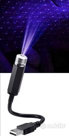 Mini proiettore LED auto USB viola casa luci nuovo