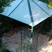 Gazebo in ferro battuto tetto in vetro