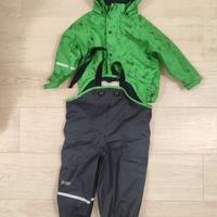 Impermeabile dino  bimbo con pantaloni felpati 