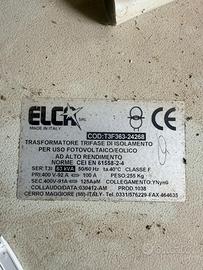 TRASFORMATORE TRIFASE DI ISOLAMENTO