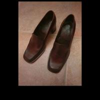 Mocassino donna in pelle e cuoio