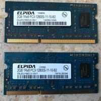 ELPIDA 4gb ram kit 2x2gb DDR3 per mac mini