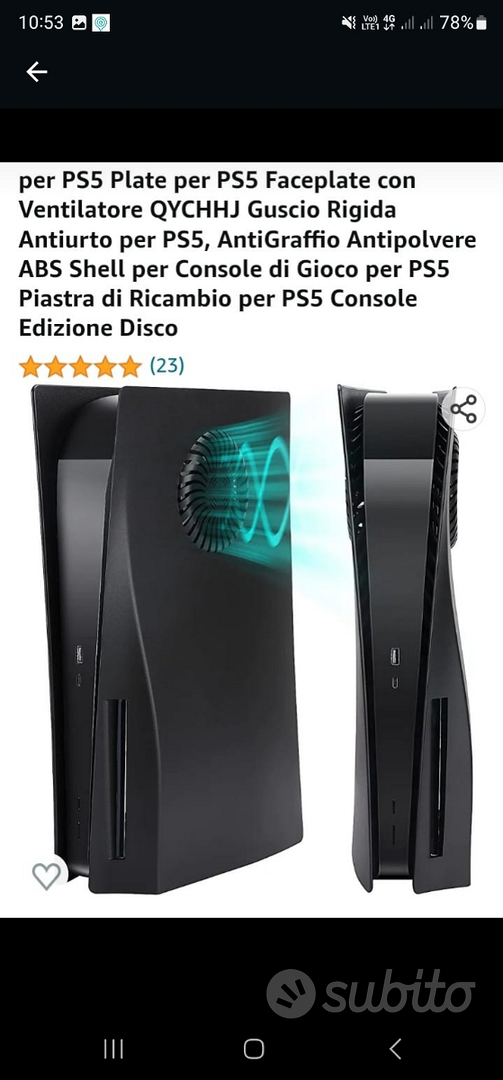 Cover scocca ps5 nera trasformare la scocca - Console e Videogiochi In  vendita a Lecce