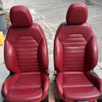 TAPPEZZERIA E SEDILI PELLE ROSSA ALFAROMEO STELVIO