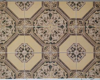 mattonella decoro floreale maiolica artistica 