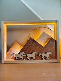 Quadro in legno retroilluminato 