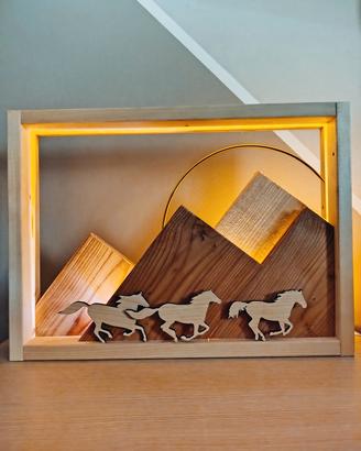 Quadro in legno retroilluminato 