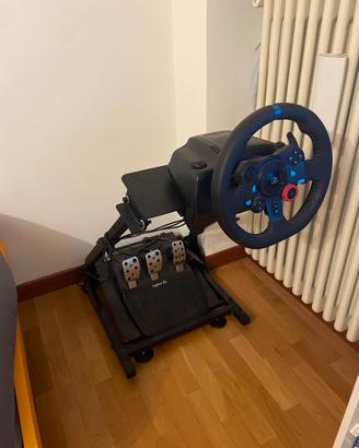 logitech g29 con pedaliera e supporto regolabile