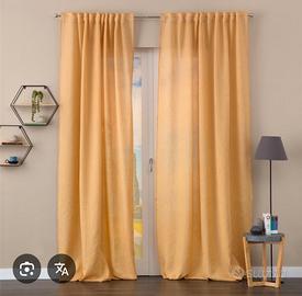 2 tende per porta-finestra GIALLO-ORO