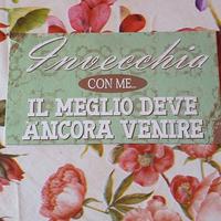 Targhetta romantica in legno