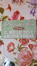 Targhetta romantica in legno