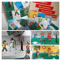 PUZZLE COMPONIBILE educativo TESSERE LEGNO stagion