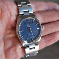Rolex Air King 5500 1983 dial Blu pastello raro