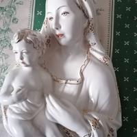 Scultura Madonna in ceramica Firmata B. Merli