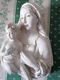 Scultura Madonna in ceramica Firmata B. Merli