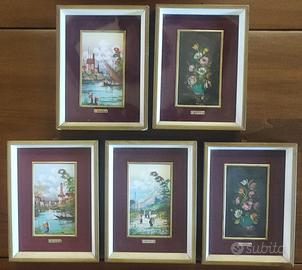 Miniature vintage Olio su Tela Wanni