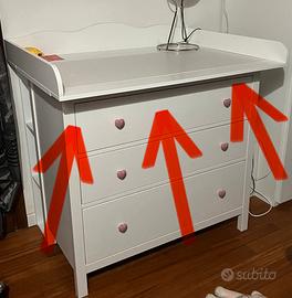 Fasciatoio bianco compatibile con ikea