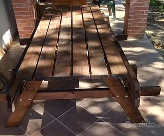 Tavolo da picnic in legno massello