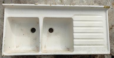lavabo 2 vasche e gocciolatoio