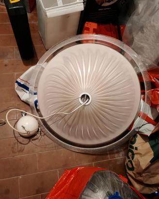 lampadario vetro + lampadina led