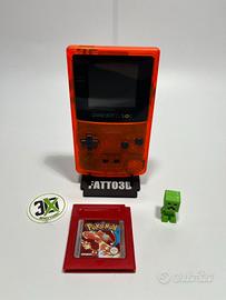 Game Boy Color Clear Orange + Pokémon Rosso