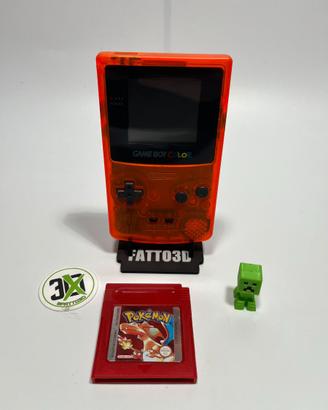 Game Boy Color Clear Orange + Pokémon Rosso