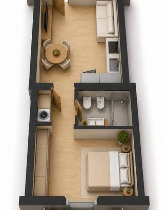 Appartamento di 45 m² con 2 locali a Milano