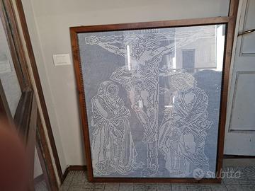 Quadro all'uncinetto di cristo