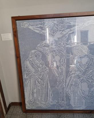 Quadro all'uncinetto di cristo