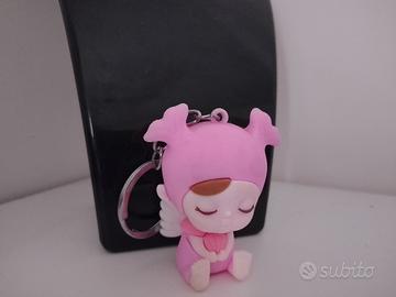 Portachiavi bambina rosa con ali