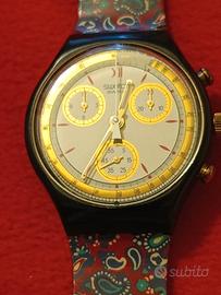 Orologio ag 1991 con cinturino disegni cashmere
