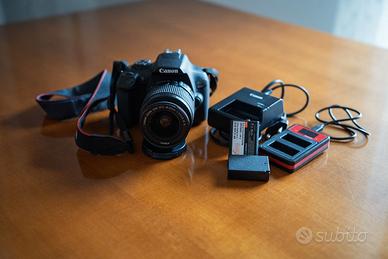 Canon EOS 2000D + ef s 18 55mm is ii + 2 batterie