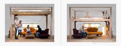 Letto a soppalco Cinius rising