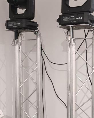 2 Teste Mobili NUOVE LED beam spot 200w DMX Gobo