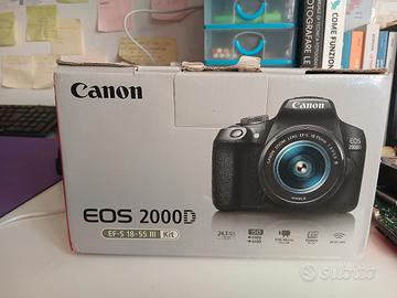 canon eos 2000d +accessori