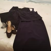 Abito cerimonia completo blu con scarpe