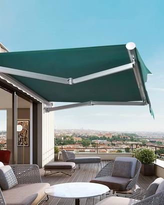 TENDA DA SOLE APERTURA ELETTRICA VERDE