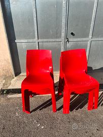 Sedie rosse polipropilene impilabilicasa bar