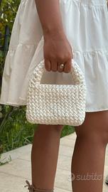 Borsa all’uncinetto crochet bianca