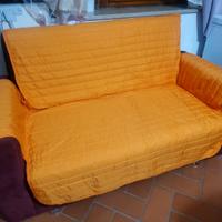 Copridivano 2 posti arancione/giallo