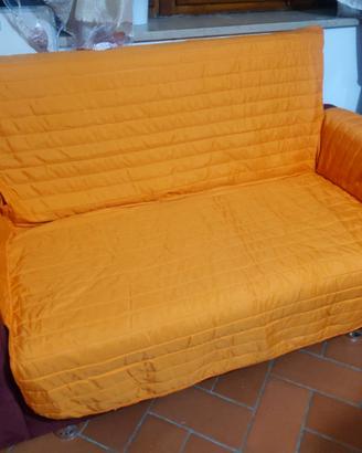 Copridivano 2 posti arancione/giallo