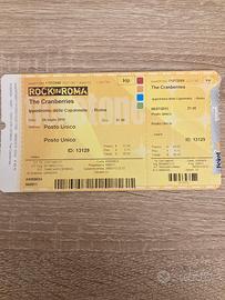 ticket concerto CRANBERRIES a Roma 2010