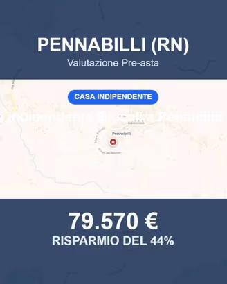 Immobile in asta di 207 m² a Pennabilli
