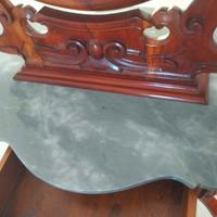 Consolle con specchio in legno intaglia