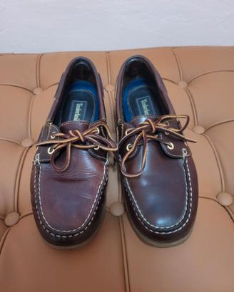 Scarpe da barca in pelle colore brown