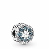 PANDORA Charm 797851NMB Fiore Blu Scintillante