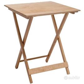 Tavolo e due Sedie in legno pieghevoli