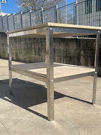 Scaffale / Banco da lavoro in acciaio inox NUOVO