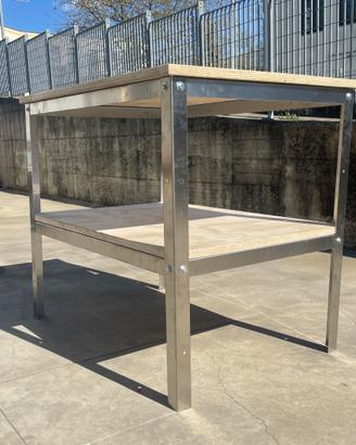 Scaffale / Banco da lavoro in acciaio inox NUOVO