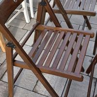 Sedie legno pieghevoli 4 pezzi